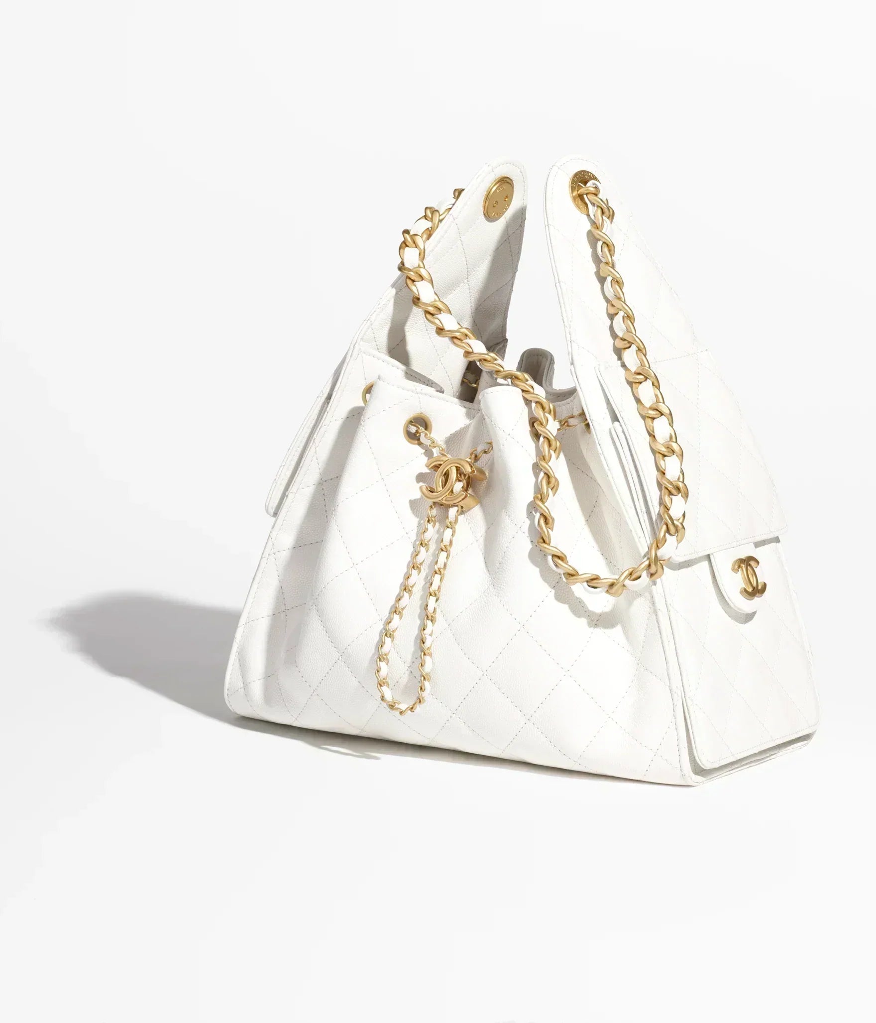 Luxury 25 Small Handbag Grained Calfskin & Gold-Tone Metal Bag